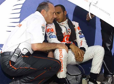 Lewis Hamilton y Ron Dennis