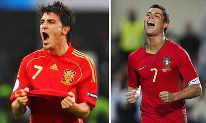 David Villa Crisitano Ronaldo